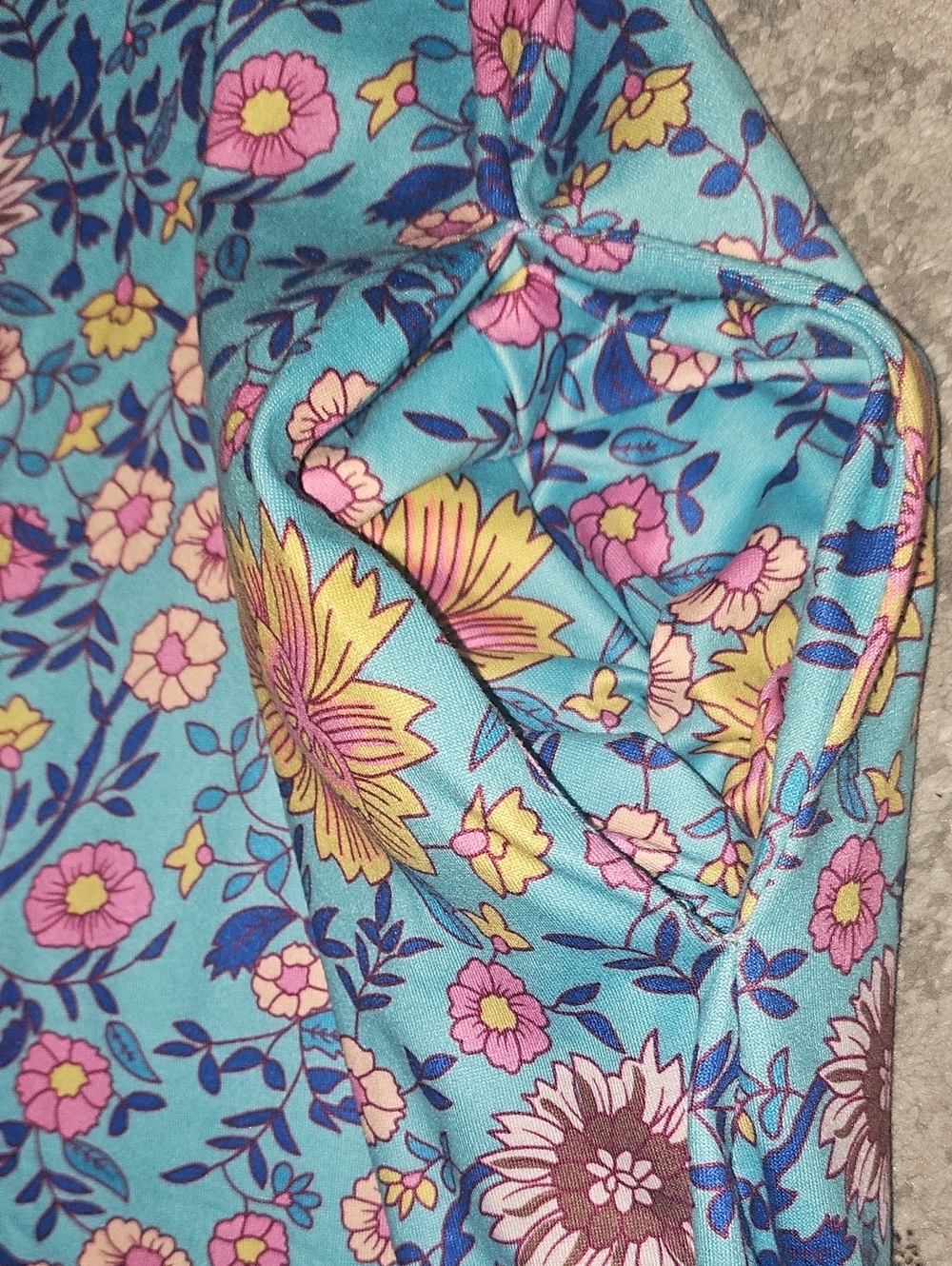 Hount Turquoise Floral Maxi Dress Large - Picture 5 of 10